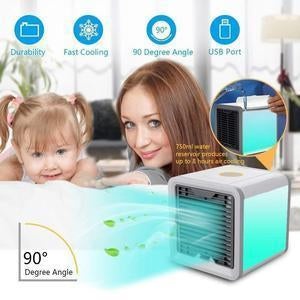 Air Cooler Mini Portable Air Conditioner Humidifier Purifier With 7 Colors Nightstand - $ 66.89 USD+