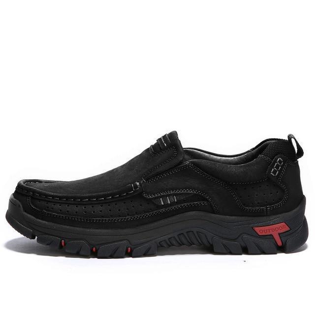 PRO COMFORT BlACK WATERPROOF LEATHER SHOES