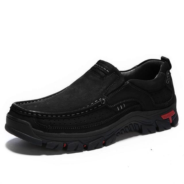 PRO COMFORT BlACK WATERPROOF LEATHER SHOES